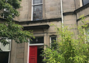 Windows painted in Old Town Edinburgh